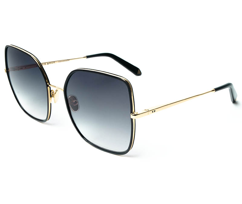 Alexis Amor India sunglasses in Mirror Gold Gloss Black