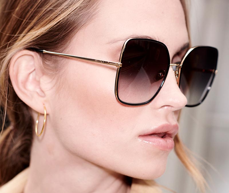 Alexis Amor India sunglasses in Mirror Gold Gloss Black