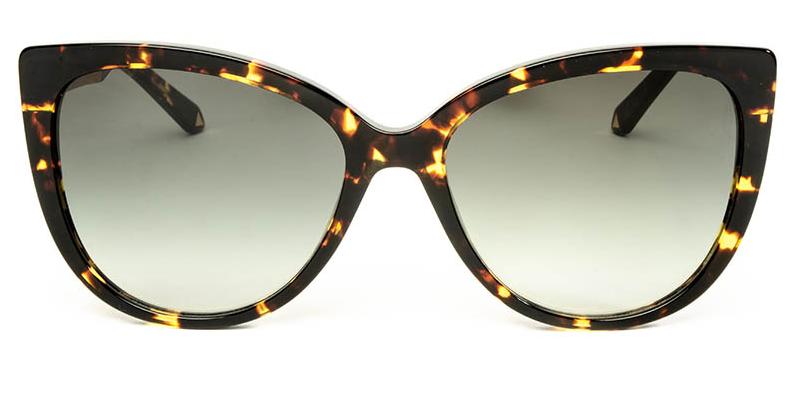 Alexis Amor Inez frames in Gloss Black Amber Fleck Matte Gold