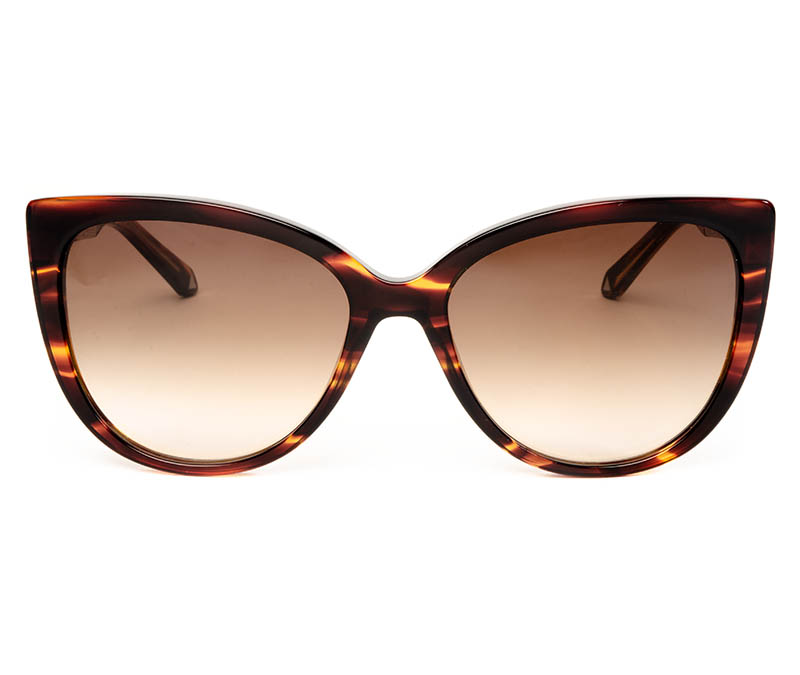 Alexis Amor Inez sunglasses in Smooth Caramel Stripe Gloss Silver