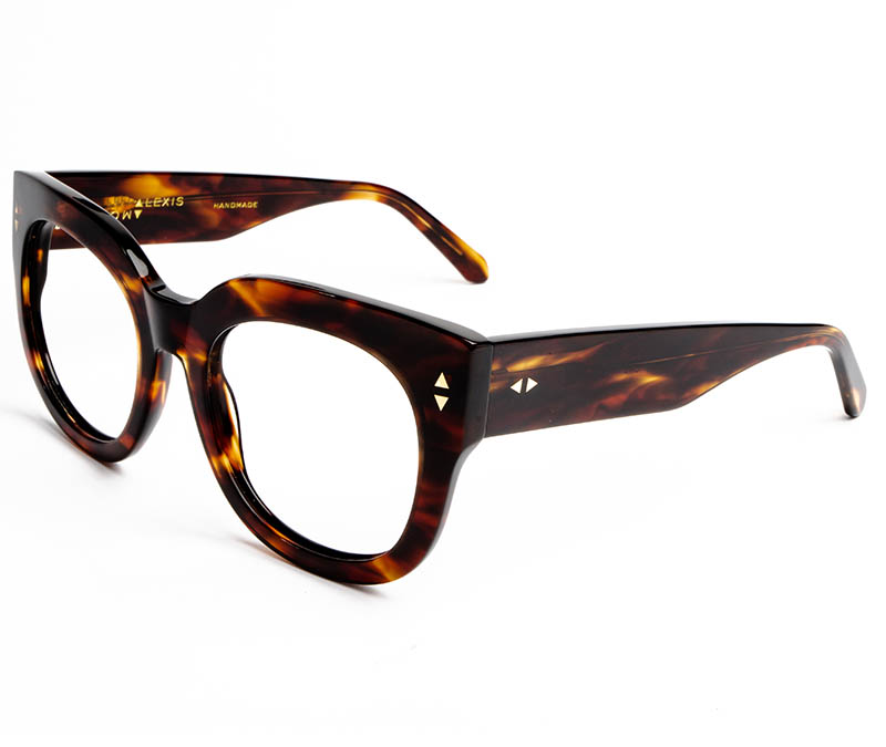 Alexis Amor Jojo frames in Caramel Havana Stripe