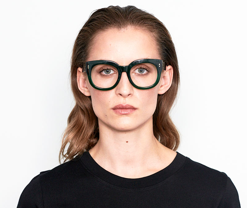 Alexis Amor Jojo frames in Deepest Dark Emerald