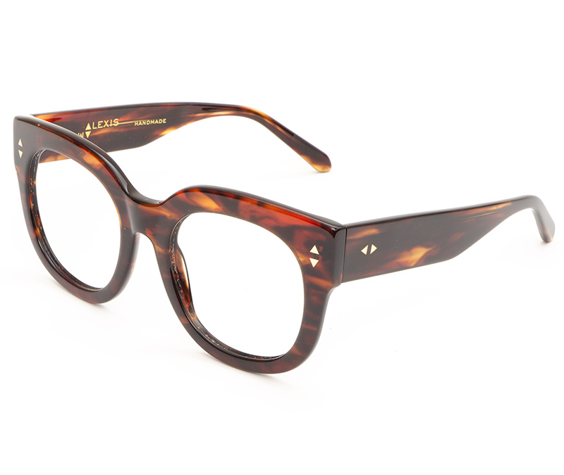 Alexis Amor Jojo X frames in Caramel Havana Stripe