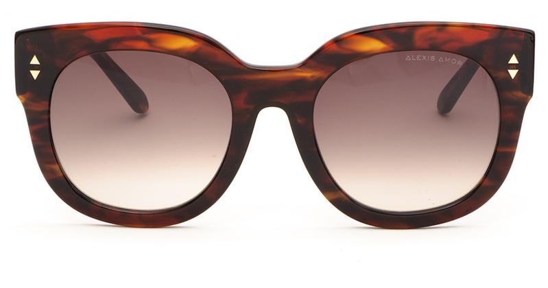 Alexis Amor Jojo X sunglasses in Caramel Havana Stripe