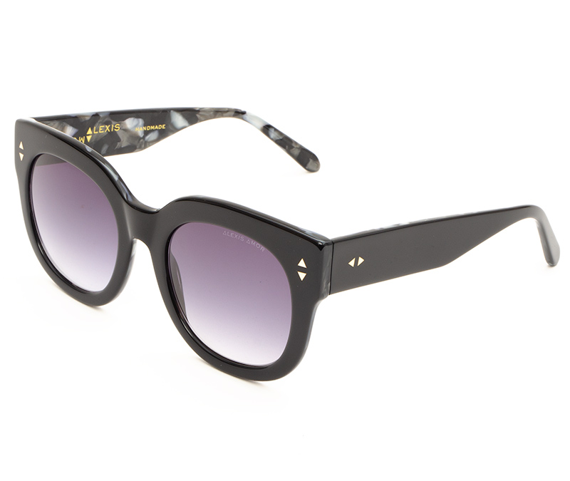 Alexis Amor Jojo X sunglasses in Gloss Piano Black + Marble