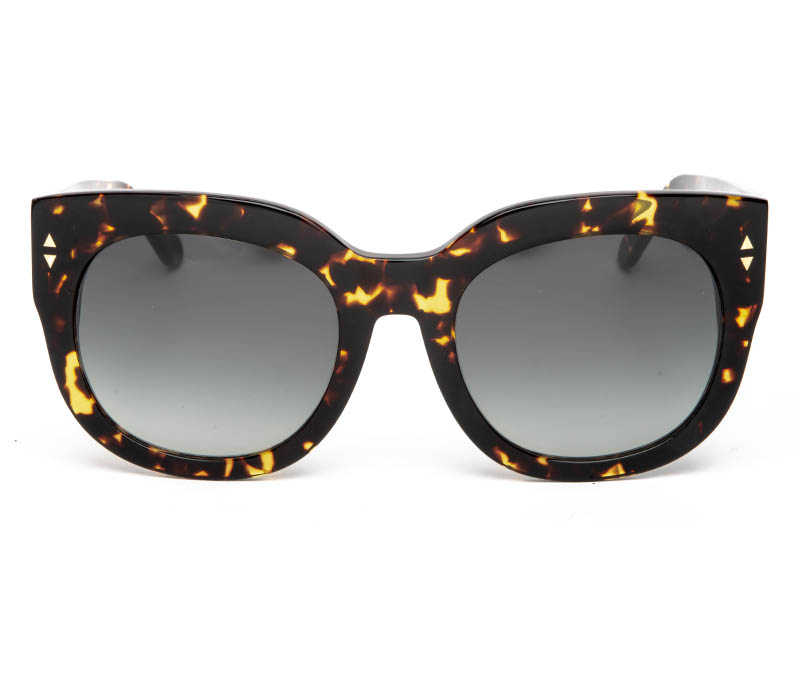 Alexis Amor Jojo sunglasses in Gloss Black Amber Fleck