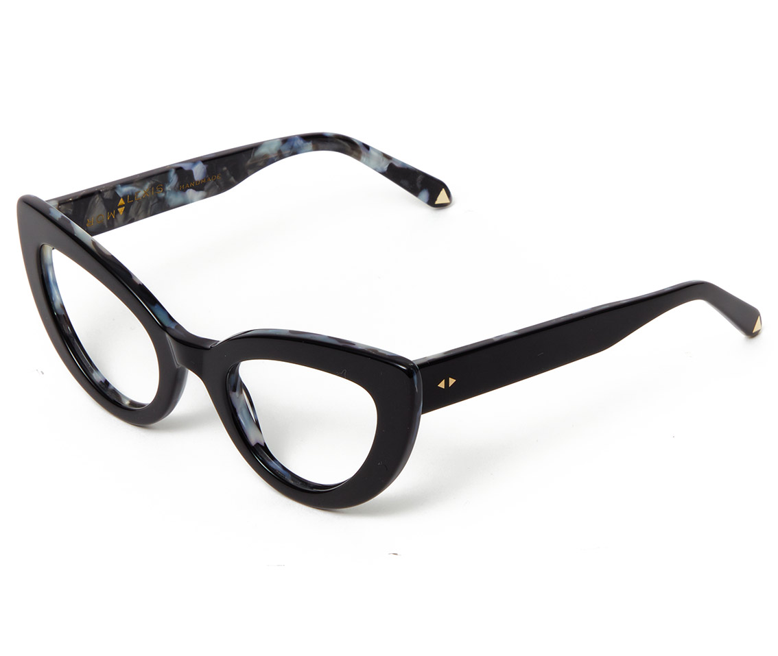 Alexis Amor Juno frames in Gloss Piano Black + Marble