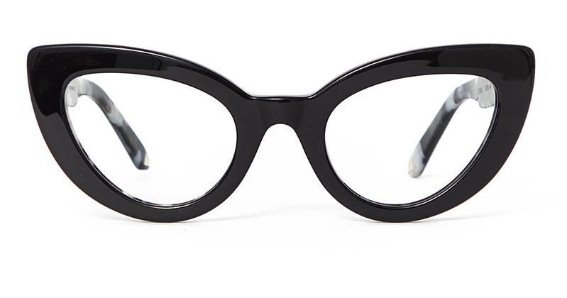 Alexis Amor Juno frames in Gloss Piano Black + Marble