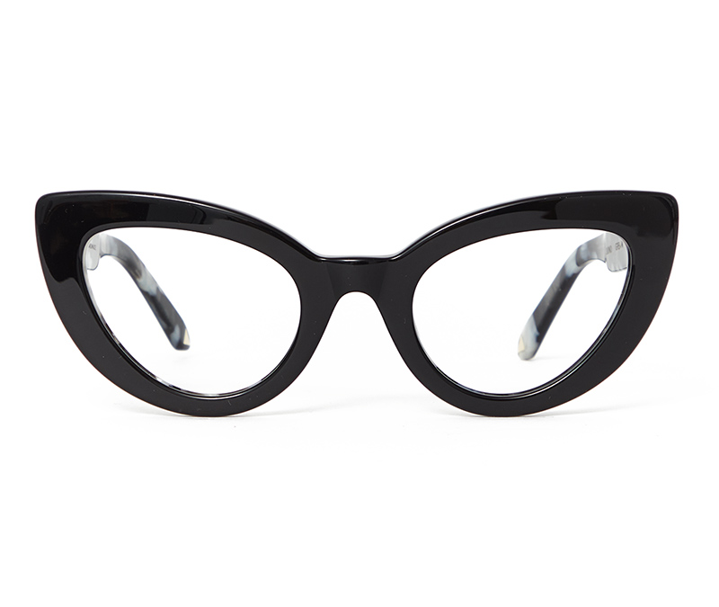 Alexis Amor Juno frames in Gloss Piano Black + Marble