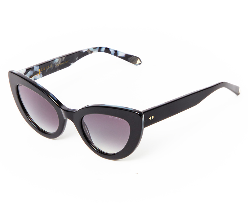 Alexis Amor Juno sunglasses in Gloss Piano Black + Marble