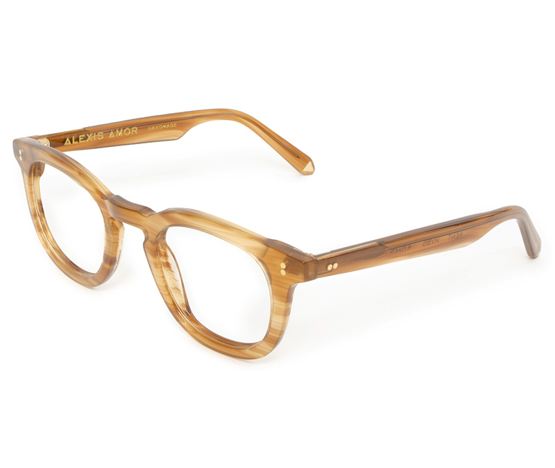 Alexis Amor Kent frames in Havana Blonde Stripe