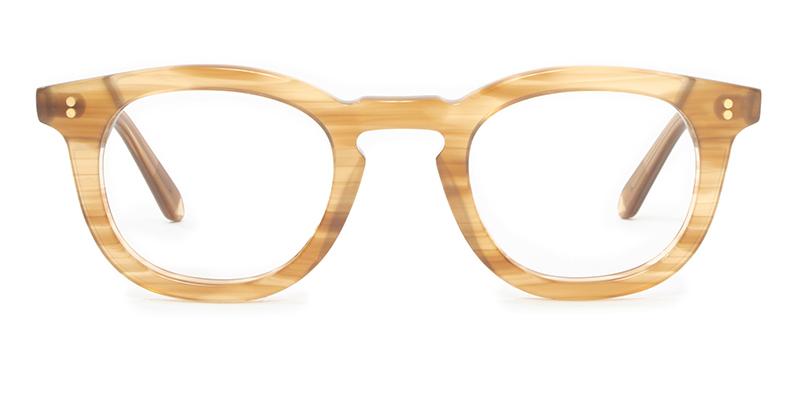 Alexis Amor Kent frames in Havana Blonde Stripe