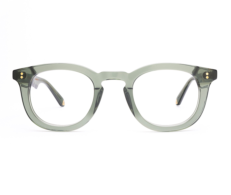 Amor Optical Kent frames in Khaki Crystal Green