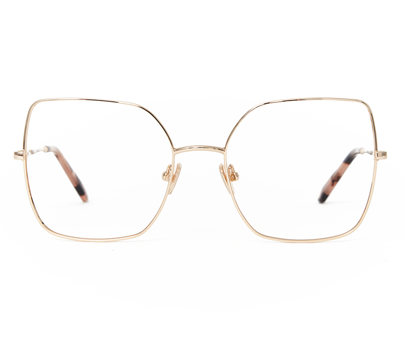 Alexis Amor Lana frames in Mirror Gold + Super Luxe Havana