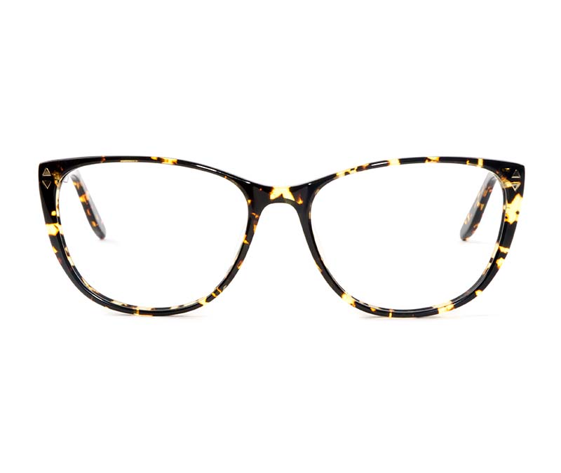 Alexis Amor Lola frames in Gloss Black Amber Fleck