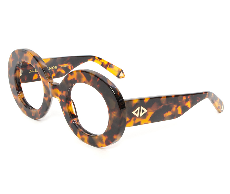 Alexis Amor Lulu frames in Lightest Leopard Tort