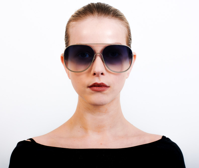 Alexis Amor Marley sunglasses in Matte Silver Gloss Black