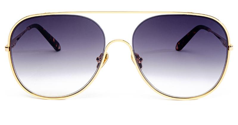 Alexis Amor Marley frames in Mirror Gold Amber Fleck