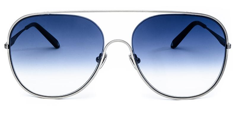 Alexis Amor Marley frames in Mirror Silver Gloss Black