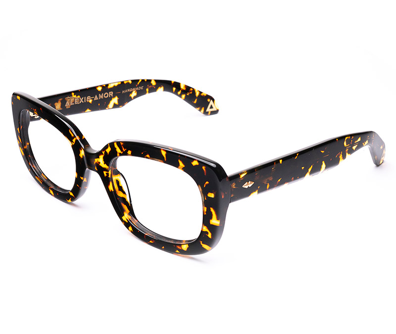 Amor Optical Maude frames in Amber Fleck