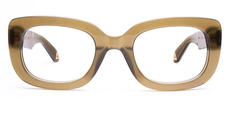 Alexis Amor Maude frames in Opaque Olive Glow