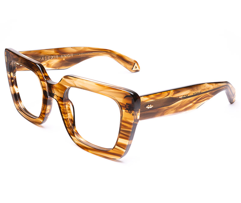 Amor Optical Nancy frames in Smokey Cedar Drift