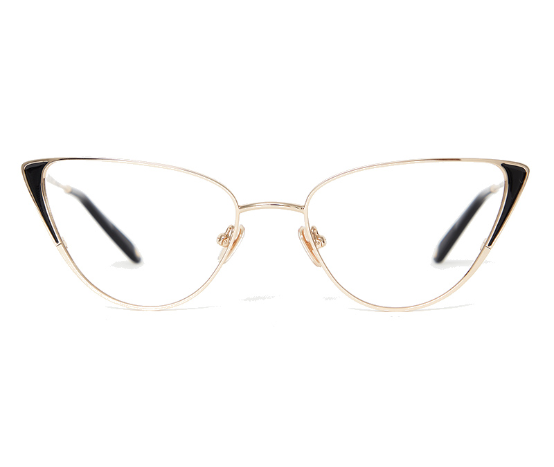 Alexis Amor Nina frames in Mirror Gold + Black Enamel