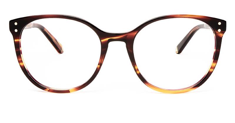 Alexis Amor Olive frames in Smooth Caramel Stripe