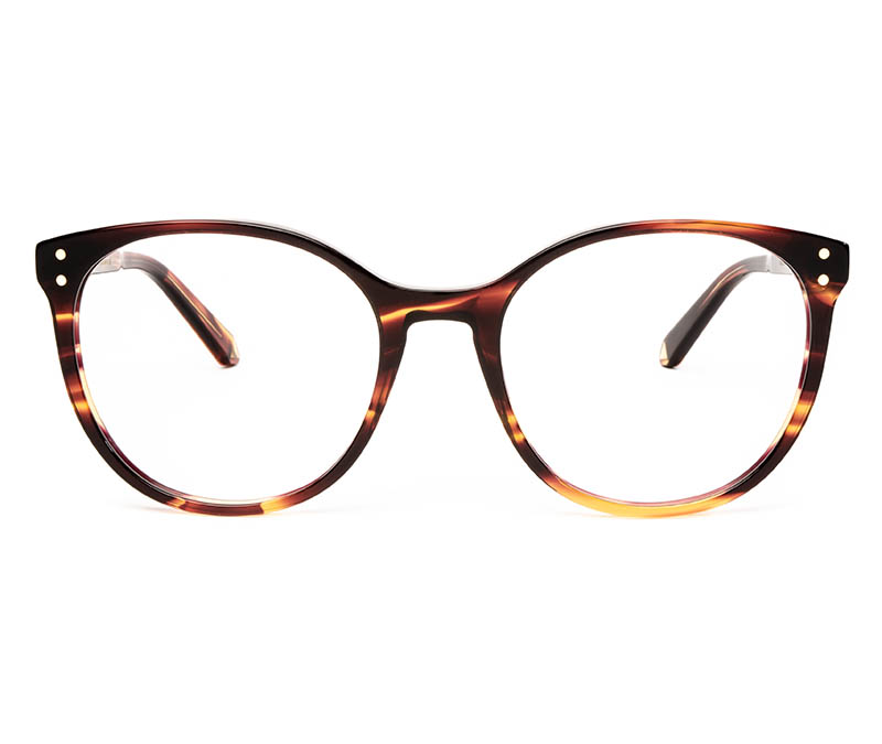 Alexis Amor Olive frames in Smooth Caramel Stripe