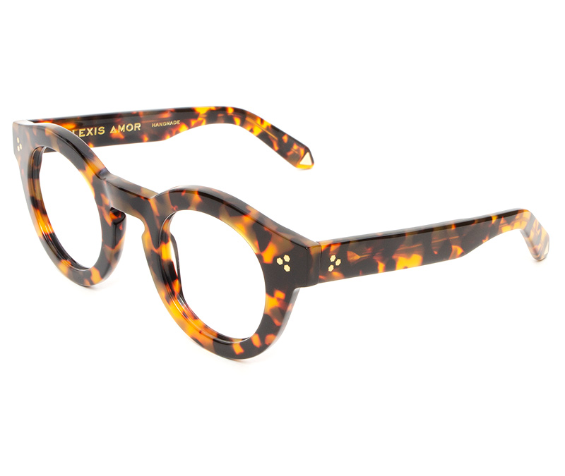 Alexis Amor Parker frames in Light Leopard Tortoise