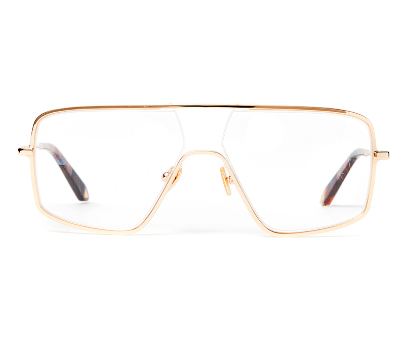 Alexis Amor Ren frames in Mirror Gold + Deep Dark Tortoise