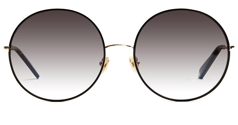 Alexis Amor Rio frames in Mirror Gold Gloss Black