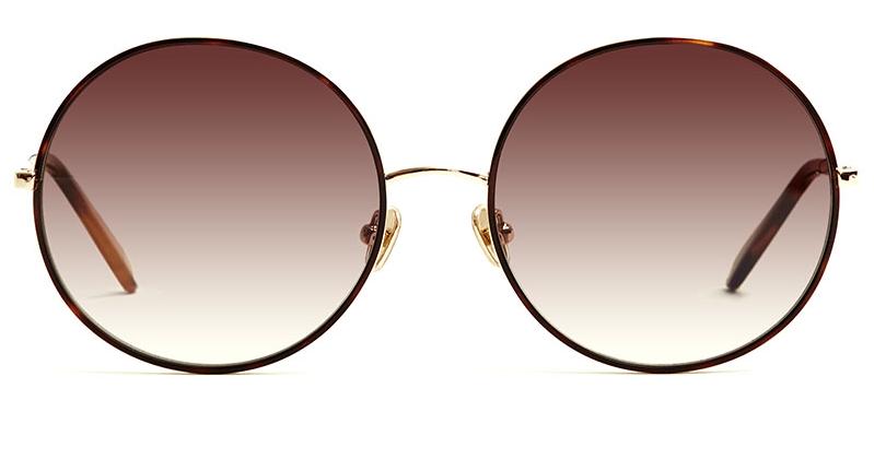 Alexis Amor Rio frames in Mirror Gold Shiny Havana