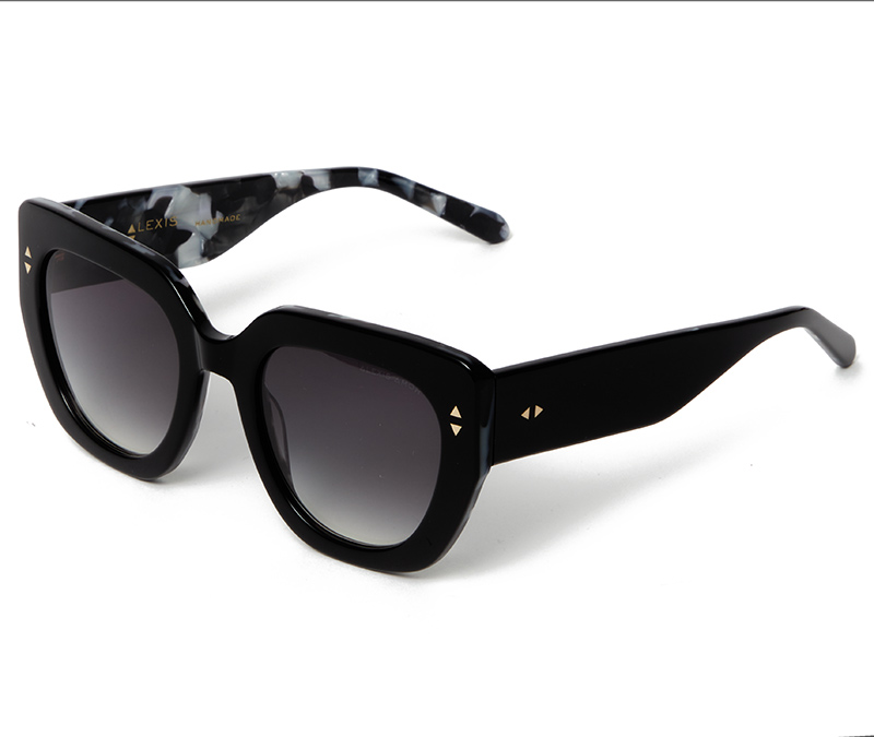 Alexis Amor Romy sunglasses in Gloss Piano Black + Marble