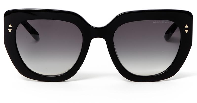 Alexis Amor Romy frames in Gloss Piano Black + Marble