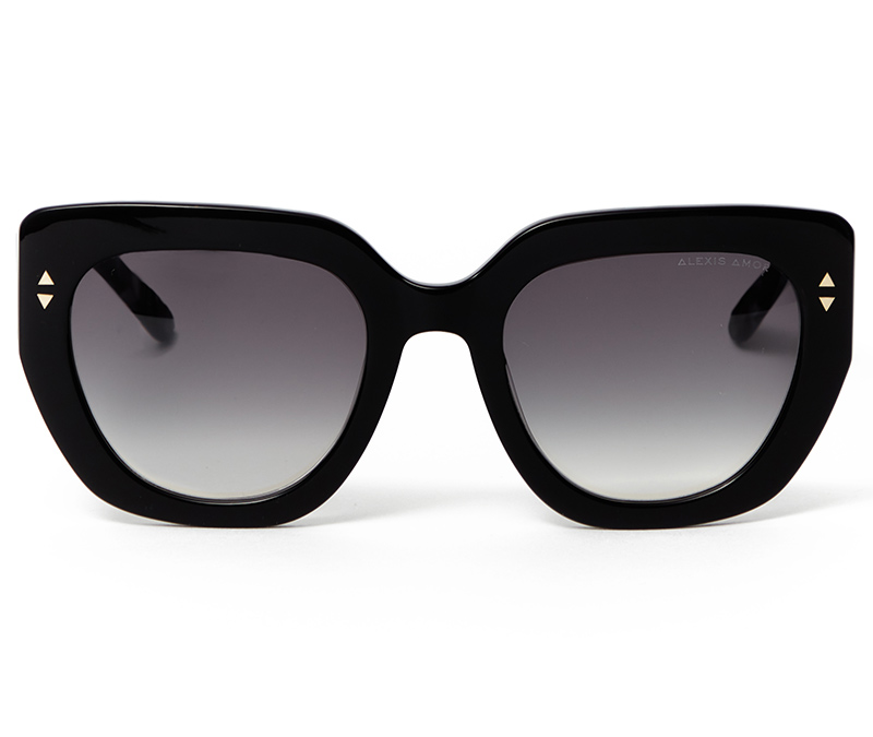 Alexis Amor Romy sunglasses in Gloss Piano Black + Marble