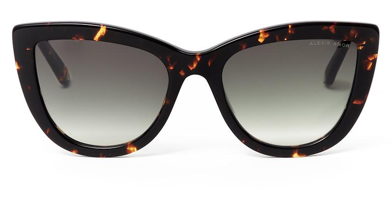 Alexis Amor Scarlett X sunglasses in Amber Fleck