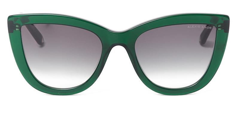 Alexis Amor Scarlett X sunglasses in Deepest Darkest Emerald