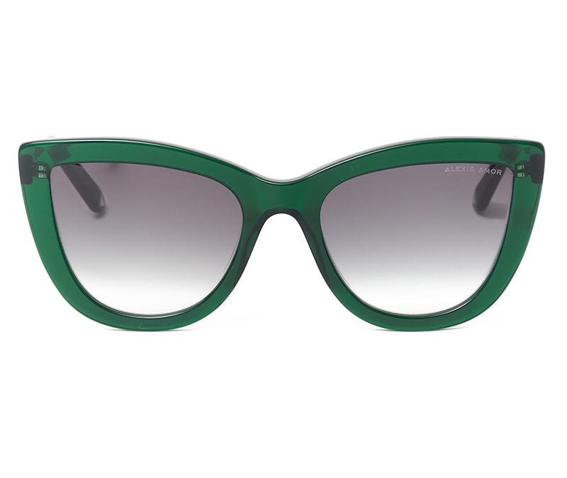 Alexis Amor Scarlett X sunglasses in Deepest Darkest Emerald