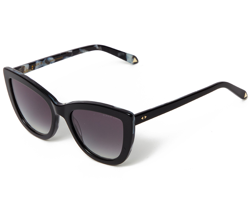 Alexis Amor Scarlett X sunglasses in Gloss Piano Black + Marble