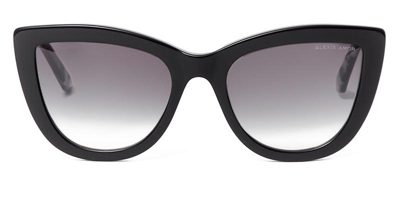 Alexis Amor Scarlett X sunglasses in Gloss Piano Black + Marble