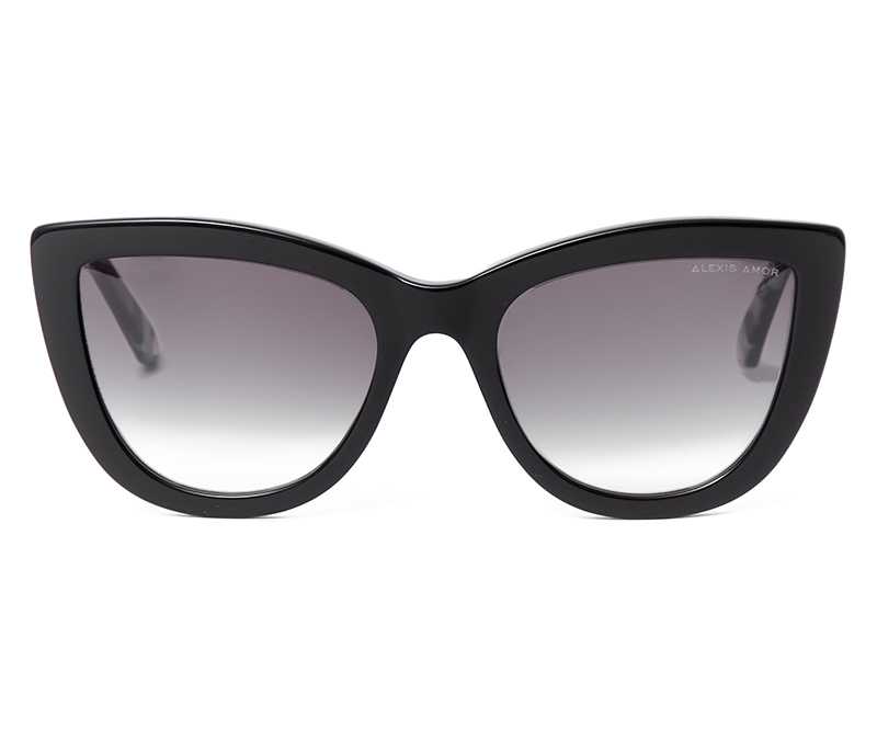 Alexis Amor Scarlett X sunglasses in Gloss Piano Black + Marble