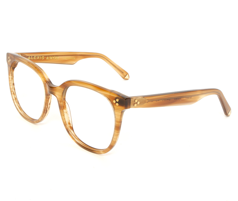 Alexis Amor Sissy frames in Havana Blonde Stripe