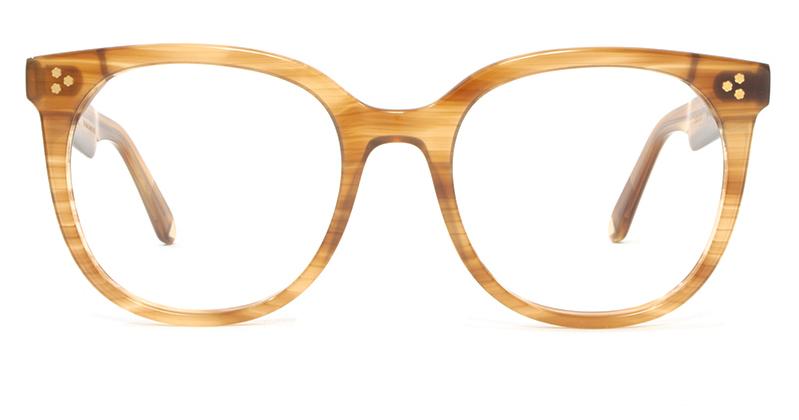 Alexis Amor Sissy frames in Havana Blonde Stripe