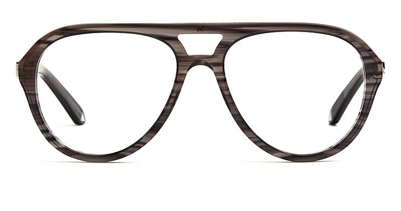 Alexis Amor Sonny frames in Mirror Silver Grey Stripe