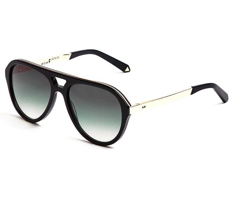 Alexis Amor Sonny sunglasses in Mirror Gold Gloss Black