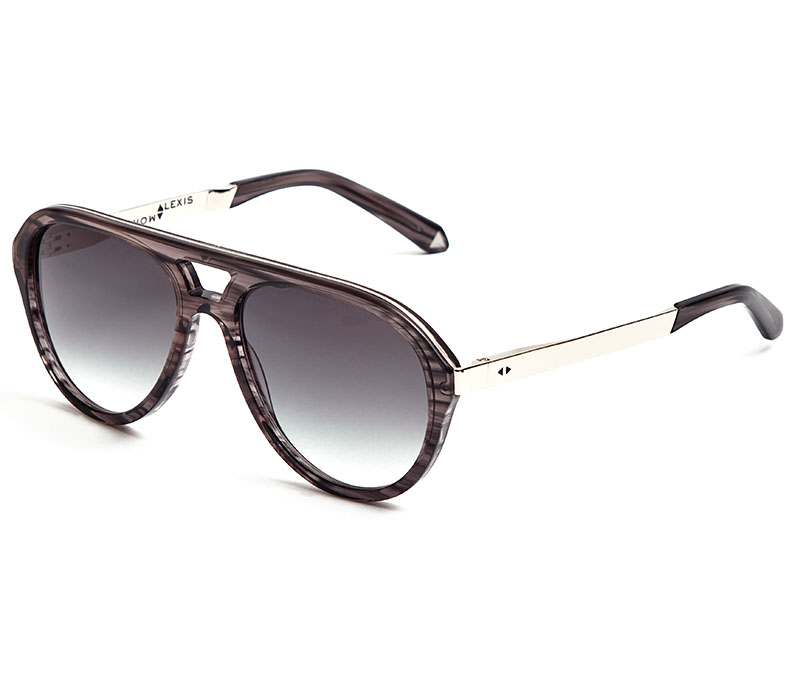 Alexis Amor Sonny sunglasses in Mirror Silver Grey Stripe