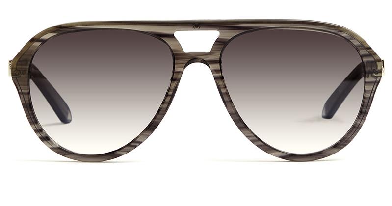 Alexis Amor Sonny frames in Mirror Silver Grey Stripe