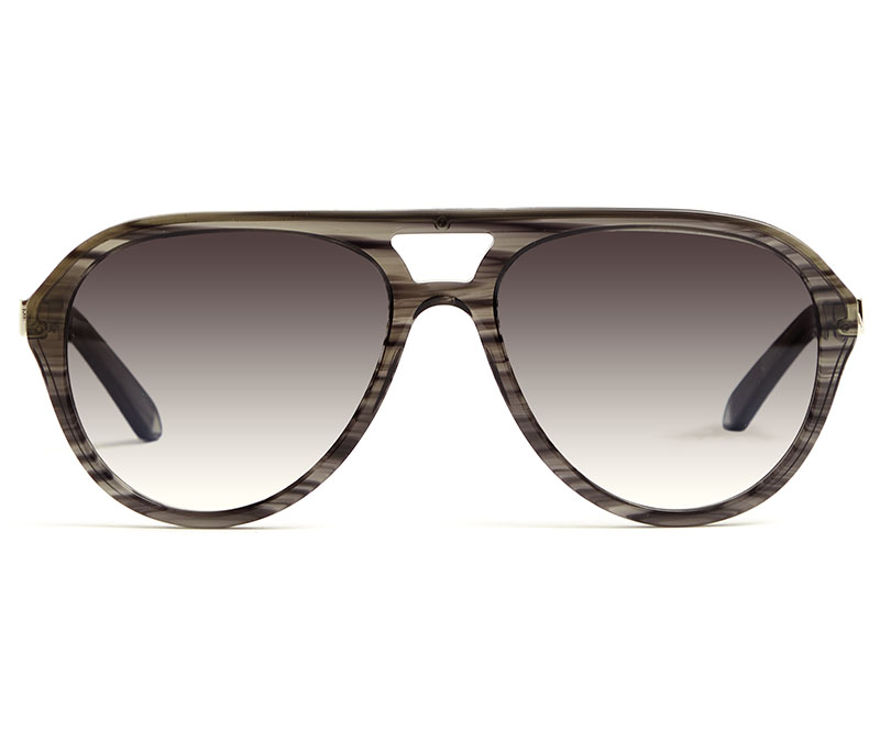 Alexis Amor Sonny sunglasses in Mirror Silver Grey Stripe