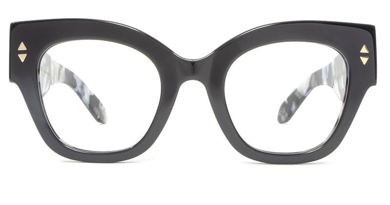 Alexis Amor Stevie frames in Gloss Piano Black + Marble